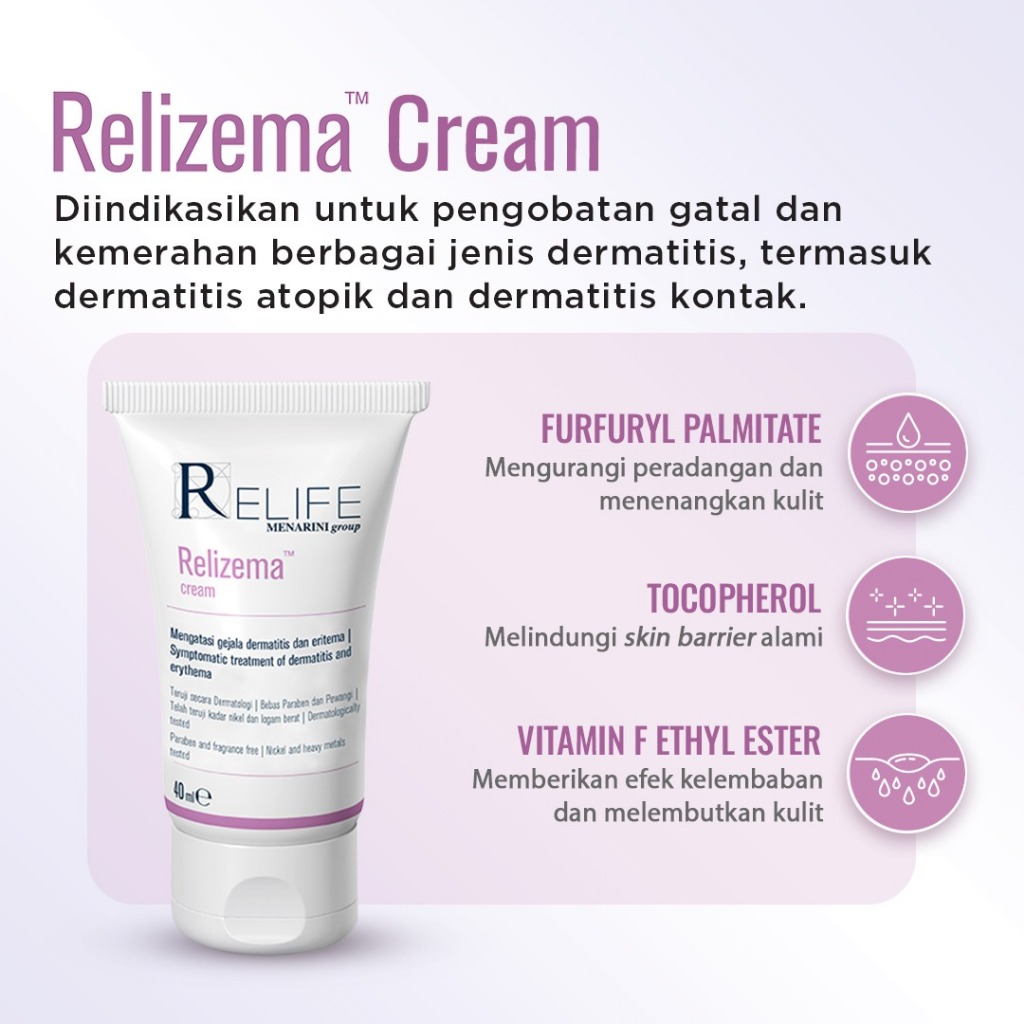 Jual Relizema Cream 40ml - Atasi Gejala Dermatitis & Eritema | Shopee ...