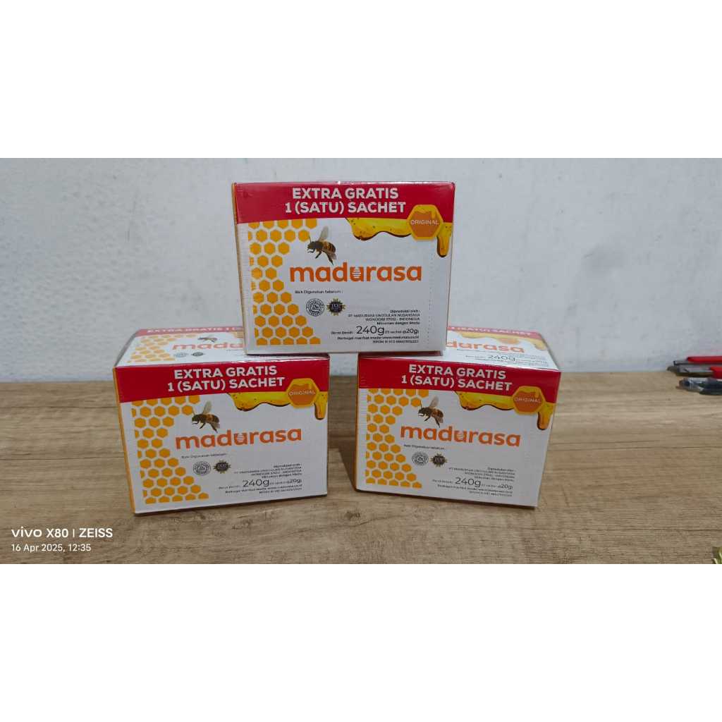 Jual Madurasa Madu Asli Rasa Original Sachet -12 x 20 gr (Kemasan Pack ...