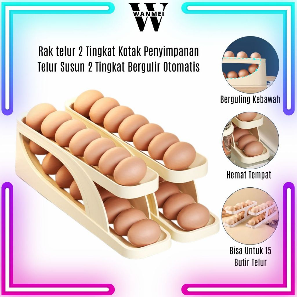 Jual WM Rak Telur 2Tingkat / Egg Tray / Tempat Penyimpanan Telur ...