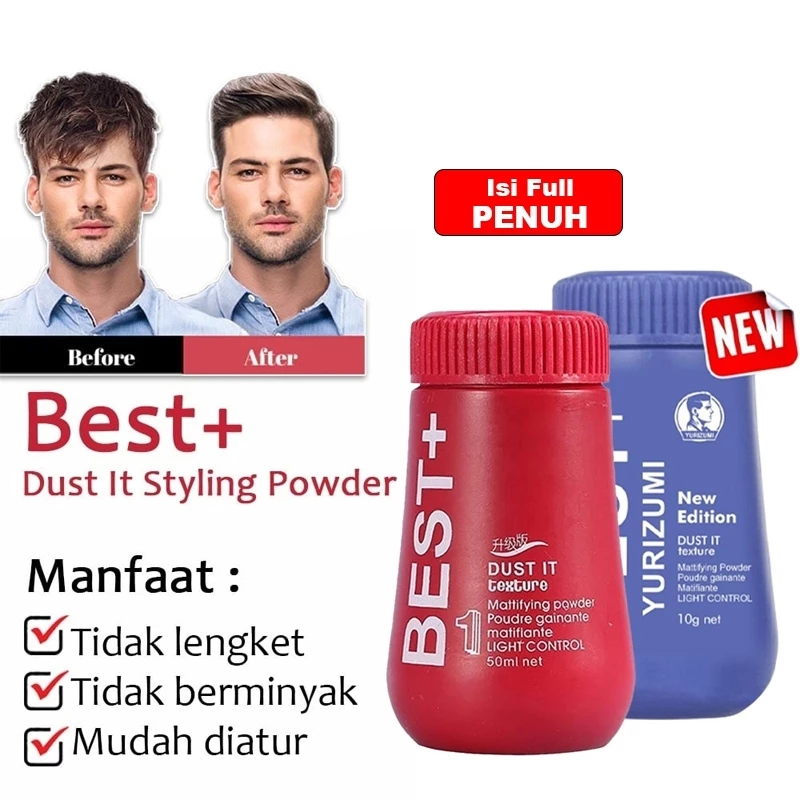 Bubuk Best+ Hair Powder Pria Wanita Perapih Rambut Hairstyling Texture Mattifying 10 Gram | AutoStock