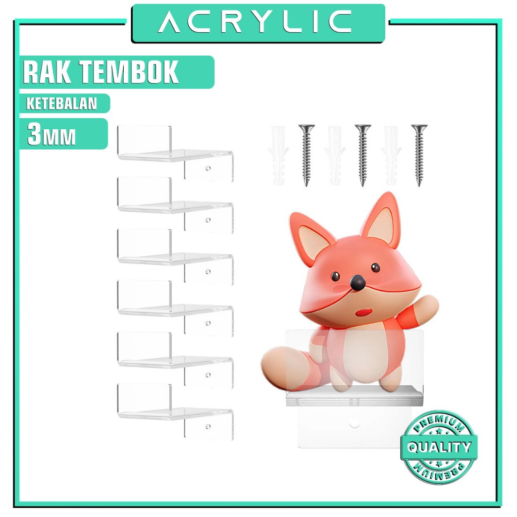 Jual Acrylic Rak Tembok Holder Action Figure Dinding Akrilik Tempat ...