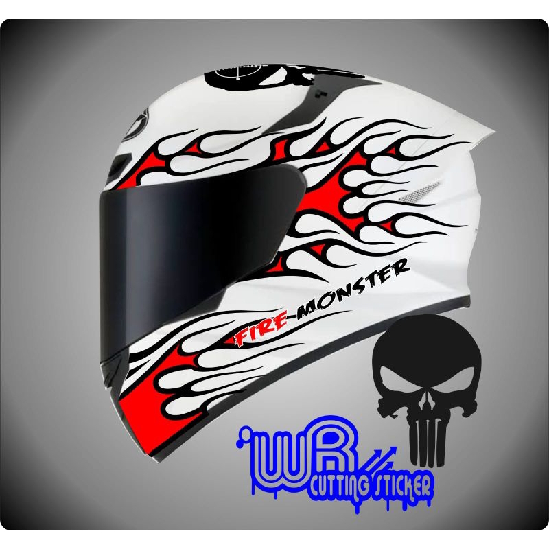 Jual stiker api untuk helm full face dan hall face stiker helm | Shopee ...
