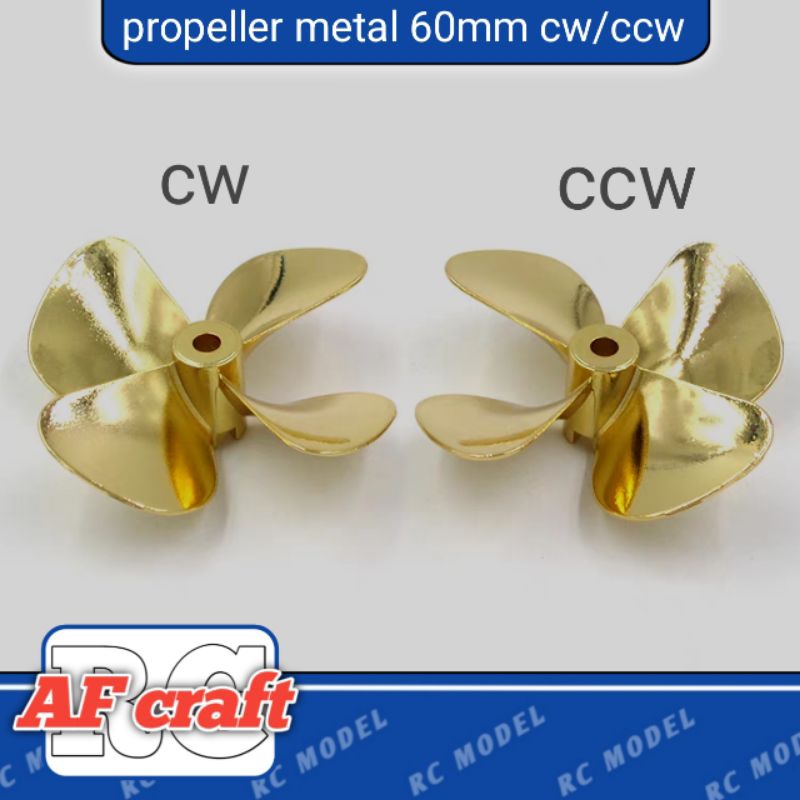 Jual propeller metal RC boat 60mm shaft 4mm CW/CCW | Shopee Indonesia