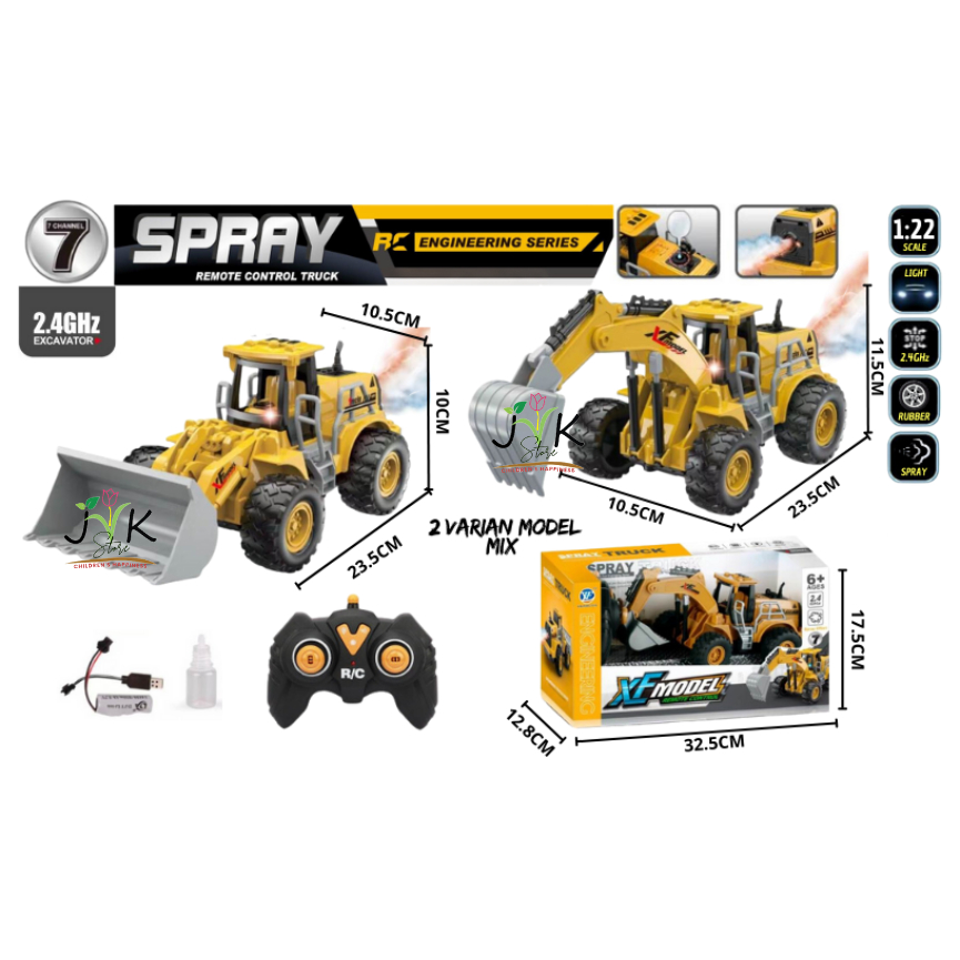 Jual Mainan remot kontrol truk beko alat berat konstruksi RC Excavator ...