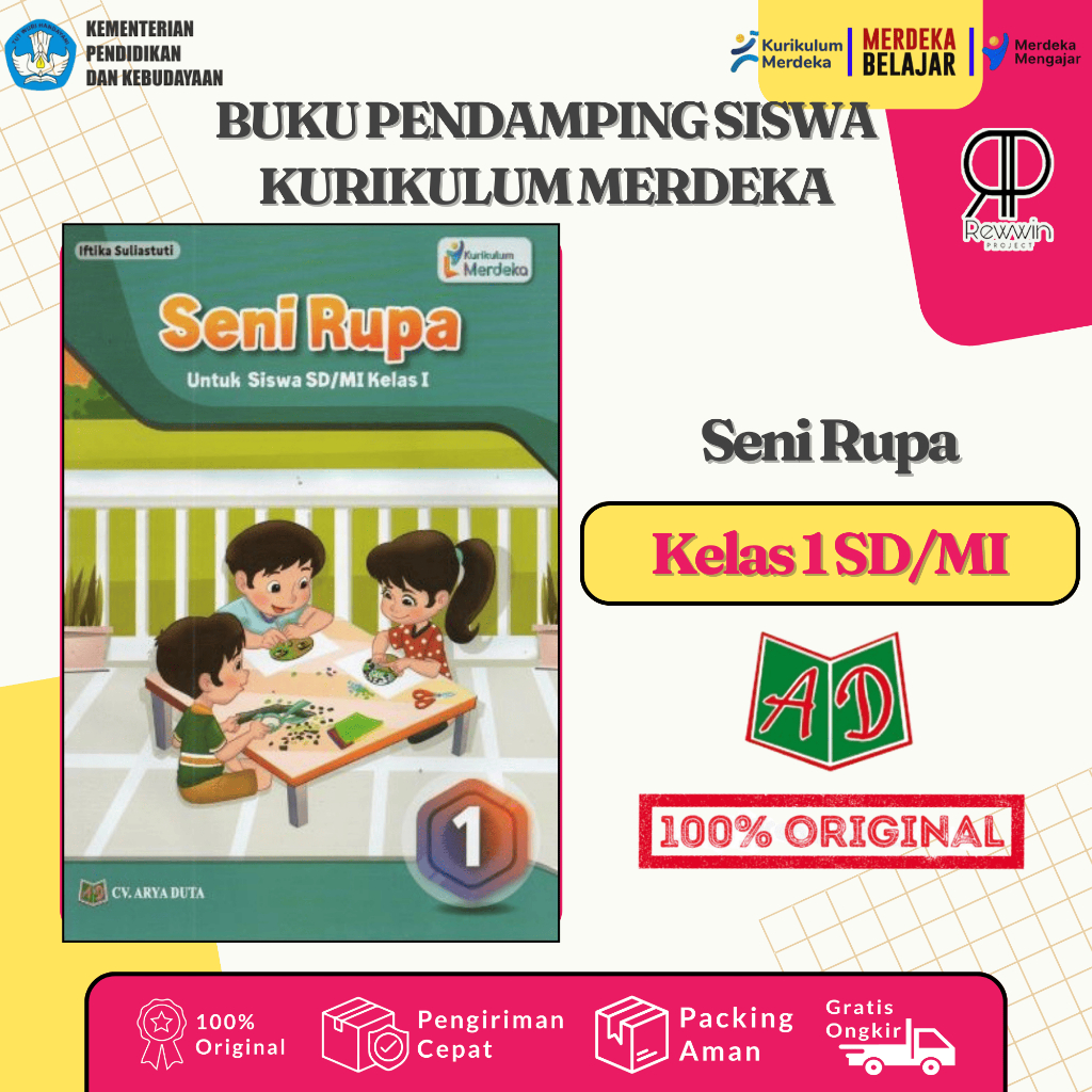 Jual Buku Seni Rupa Kelas 1 SD/MI Kurikulum Merdeka - Arya Duta ...