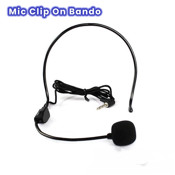 Jual Mic Bando Clip On 3.5Mm Microphone Headset Kabel Jack Zoom Meet ...