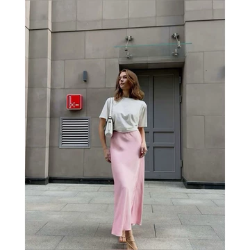 Yasmine Rok Satin Silk Premium Satin Long Skirt Rok Satin Panjang