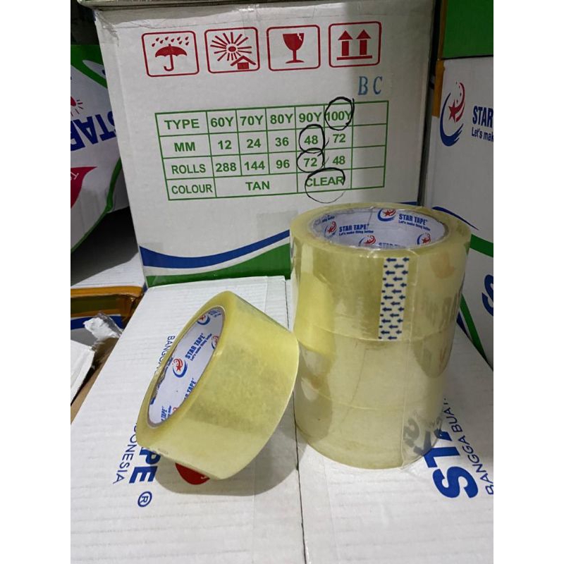 Jual LAKBAN ECO ( PER 6 PCS) 45 MM X 100 YARD ECO LAKBAN STARTAPE ...