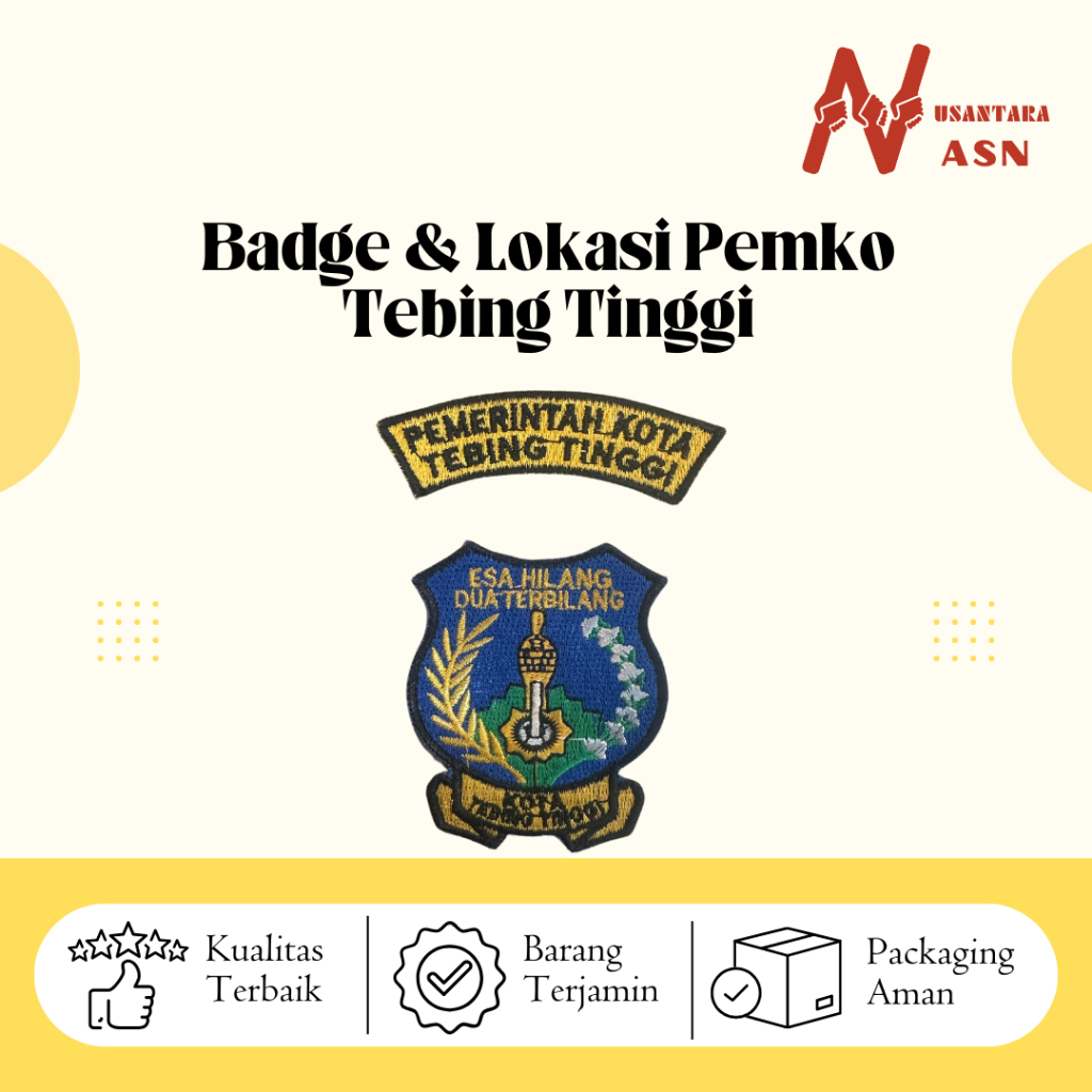 Jual Atribut Badge Lokasi Pemerintah Kota Tebing Tinggi | Shopee Indonesia