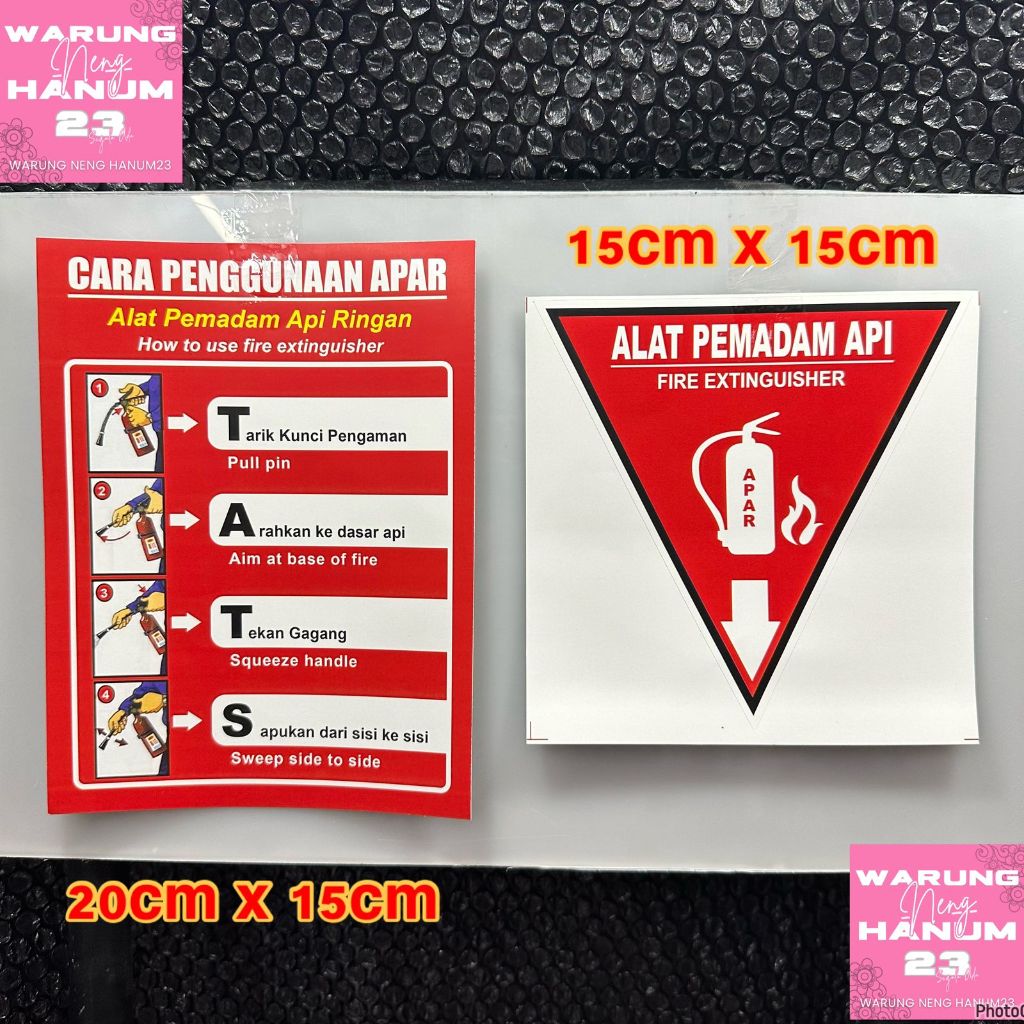 Jual Sticker cara penggunaan APAR ALAT PEMADAM API RINGAN | Shopee ...