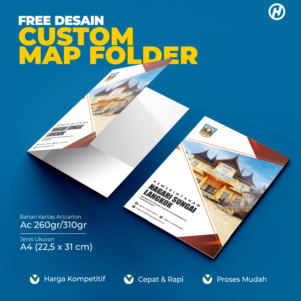Jual CETAK MAP FOLDER CUSTOM DESAIN A4 | Shopee Indonesia