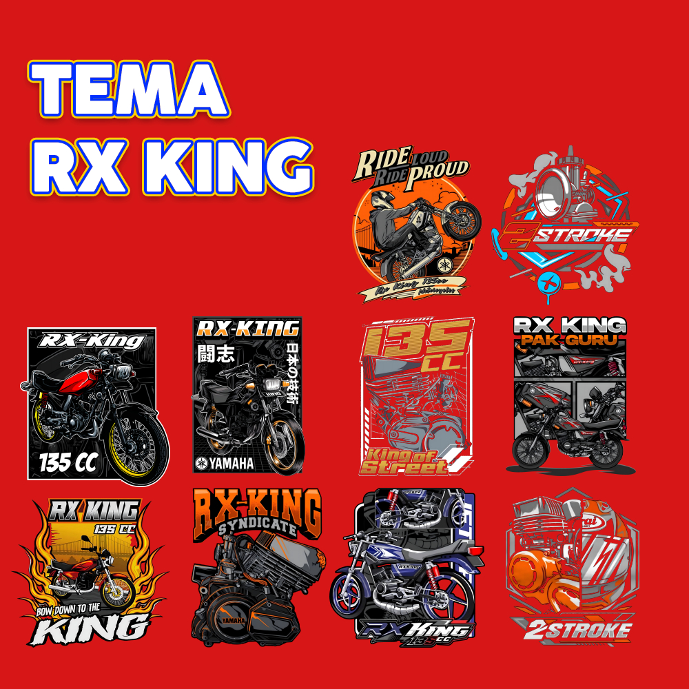 Jual SABLON SETRIKA SATUAN TEMA RX KING VOL.1 / SABLON DTF LANGSUNG ...