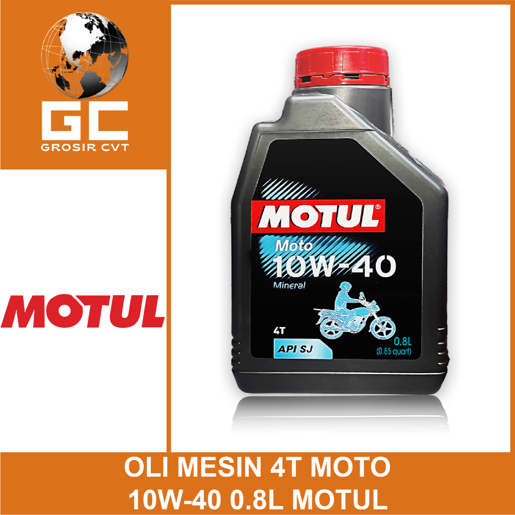 Jual Motul Oli Mesin Moto 10W-40 4T JASO MA2 API SJ 800 ml | Shopee ...
