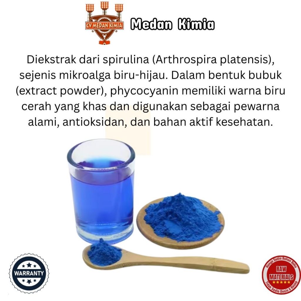 Jual Extract Powder Phycocyanin 100gr / Ekstrak Bubuk Spirulina Biru ...