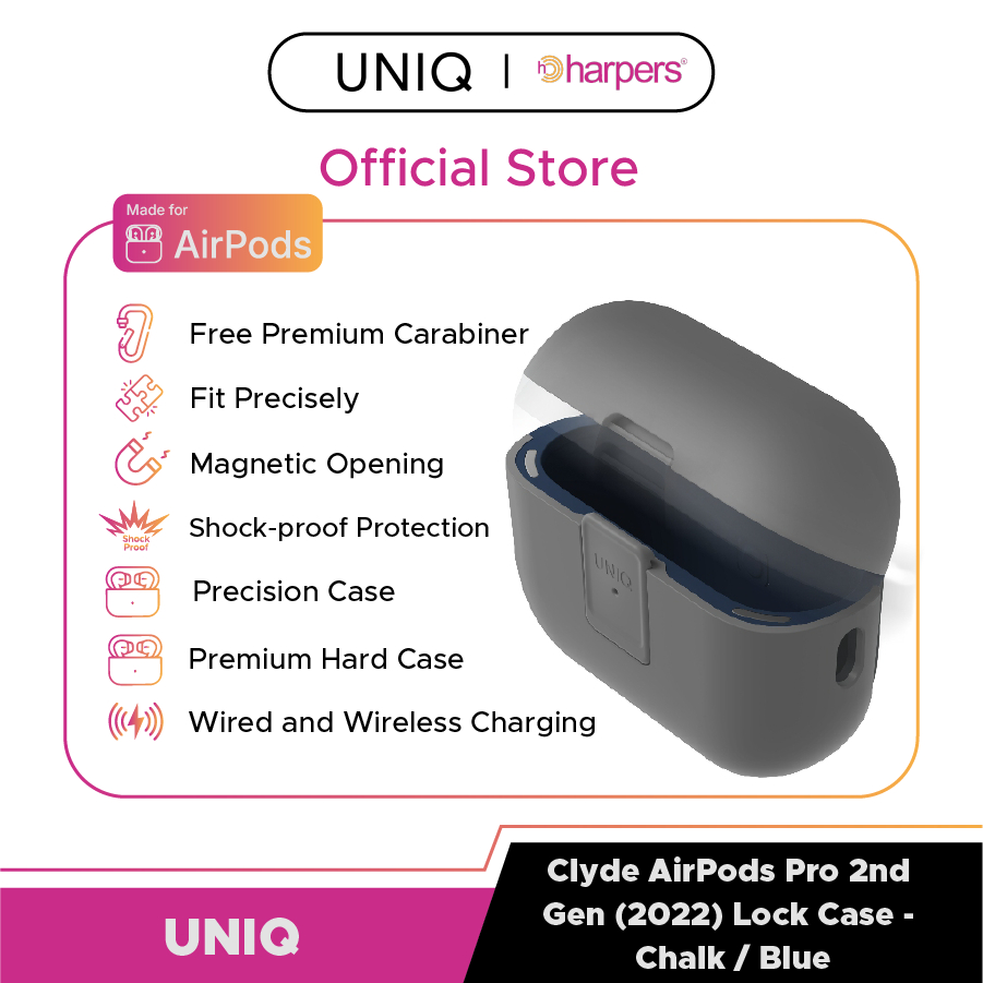 UNIQ Clyde AirPods Pro 2nd Gen (2022) Lock Case AirPods Case Casing AirPods  Airpod