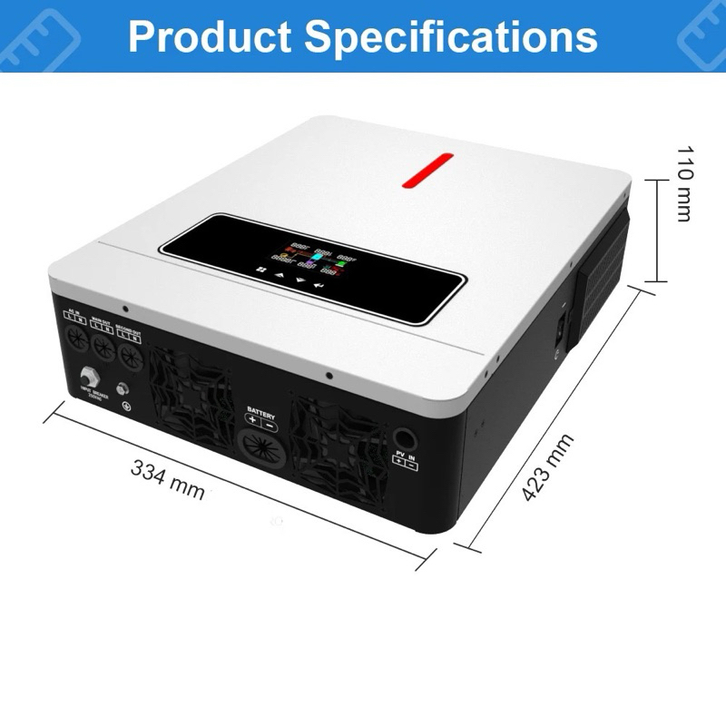 Jual Inverter Hybrid DC 48V To AC 220V 230V 6.2KW 6200W MPPT 120A PSW ...