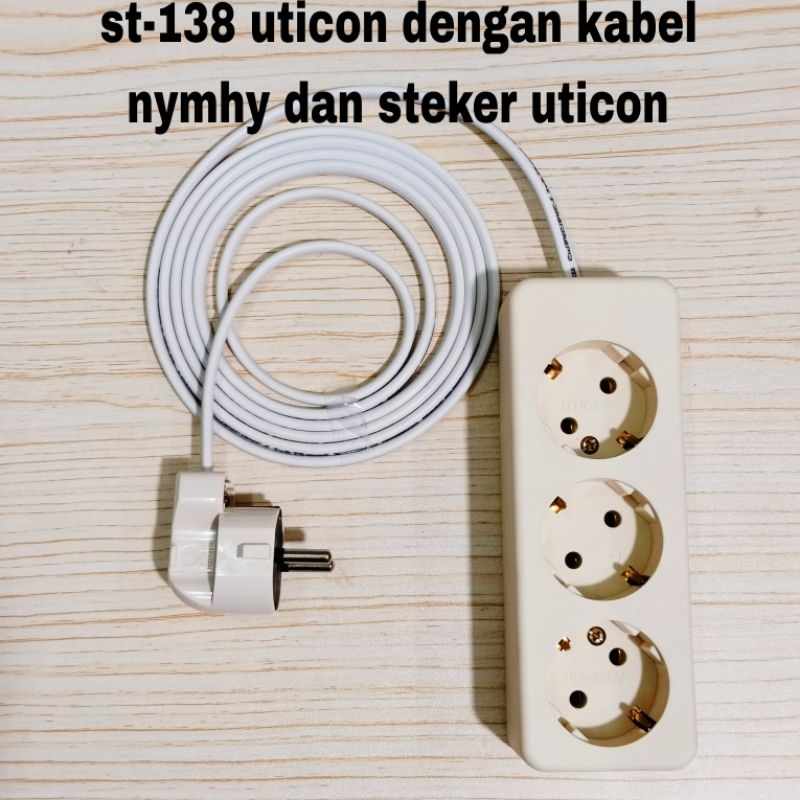 Jual Stop Kontak Uticon Elegan Dengan Steker Uticon | Shopee Indonesia