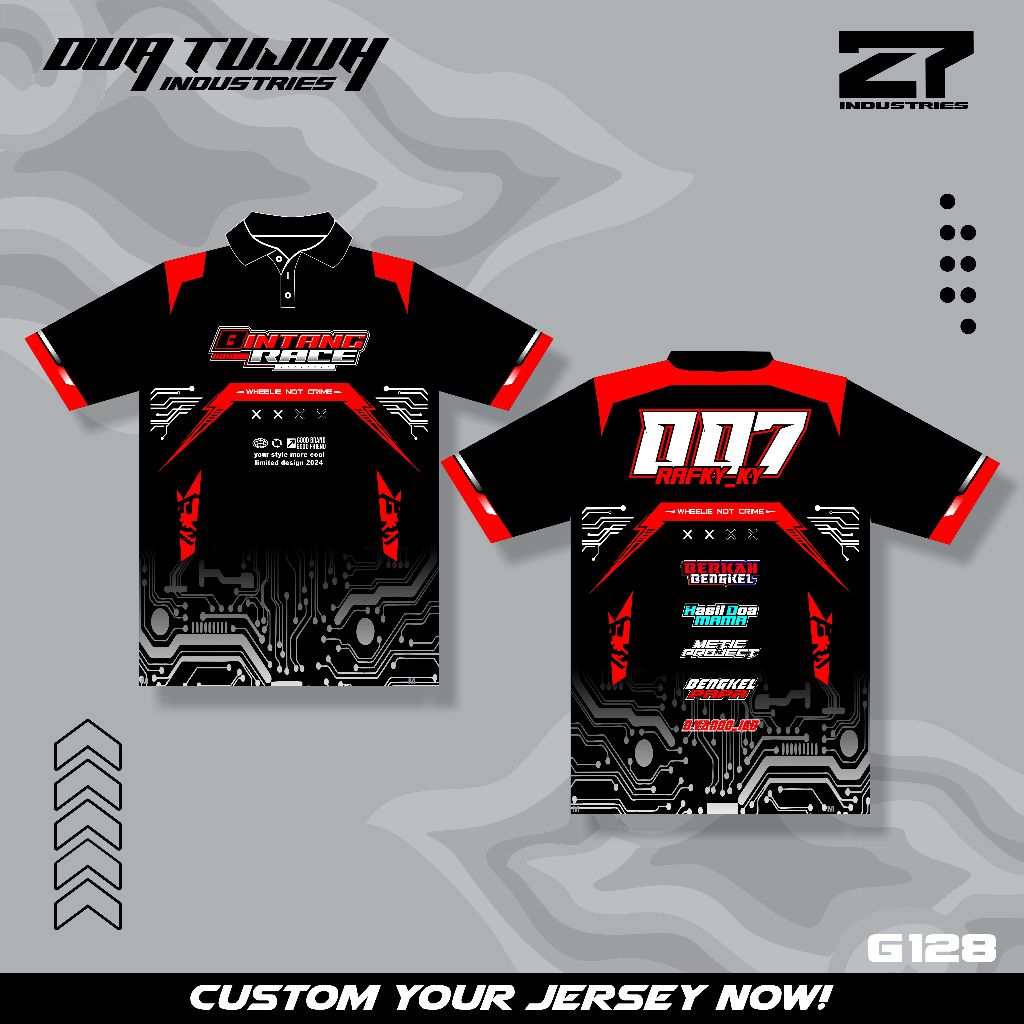 Jual JERSEY RACING, JERSEY PRINTING, JERSEY CUSTOM BISA UBAH NAMA DAN ...