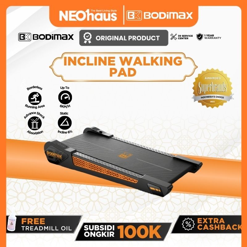 BODIMAX WALKING PAD INCLINE/ WALKING PAD / TREADMILL / TREADMIL INCLINE/ ALAT OLAHRAGA