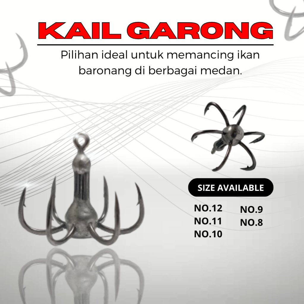 Jual Kail Garong Baronang Bahan Mata Kail Genzo Iseama Flat Mata 6 ...