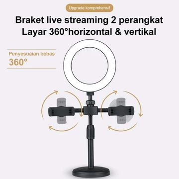 Phone Holder Ring Light 16cm Tripod 2 Selfie Ring Light Dimmable Live Stream Holder Ringlight