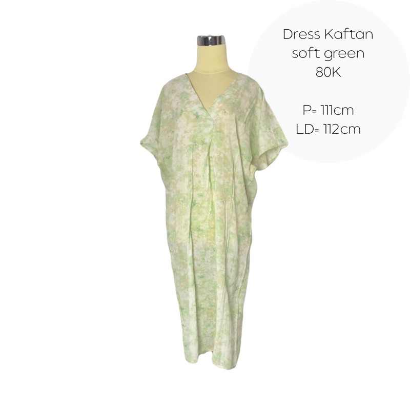 Jual dress hm kaftan hijau muda midi | Shopee Indonesia