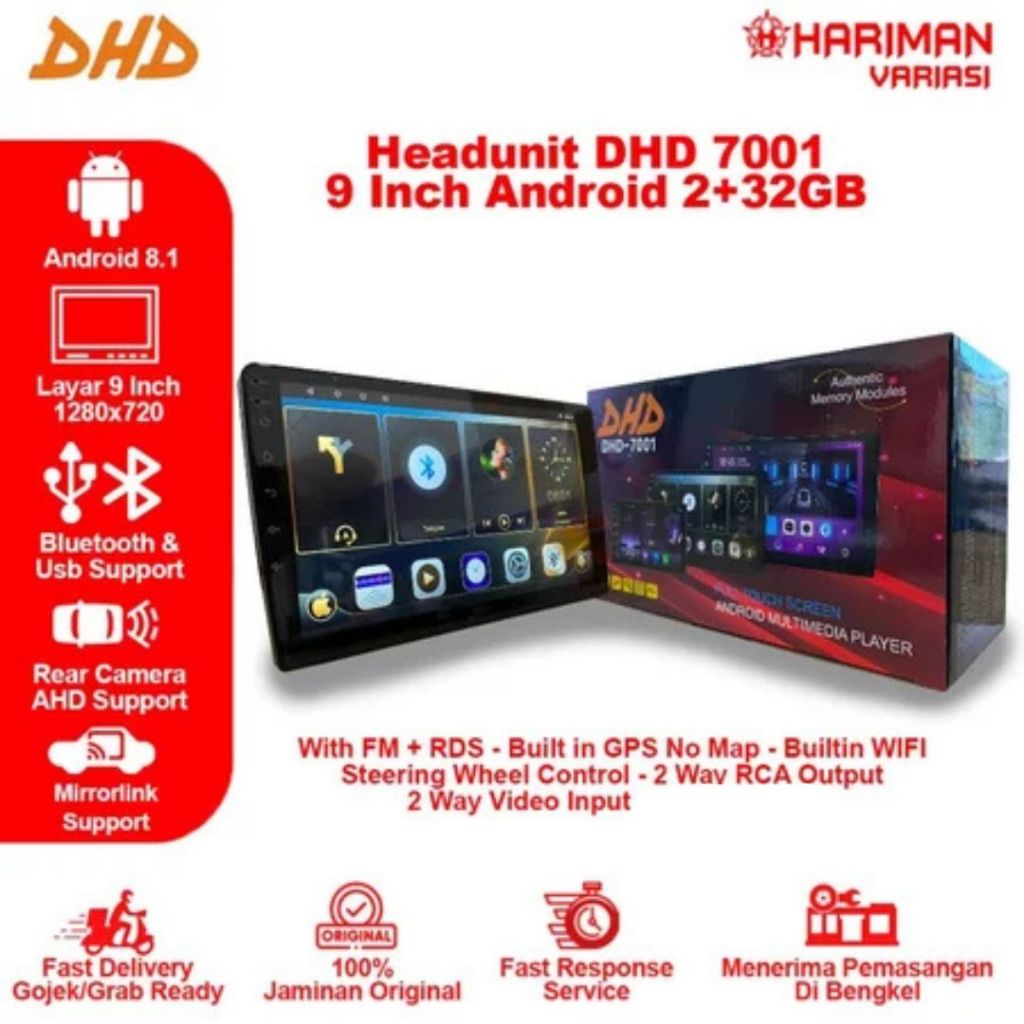Headunit DHD Android 7001 2/32 9 Inch