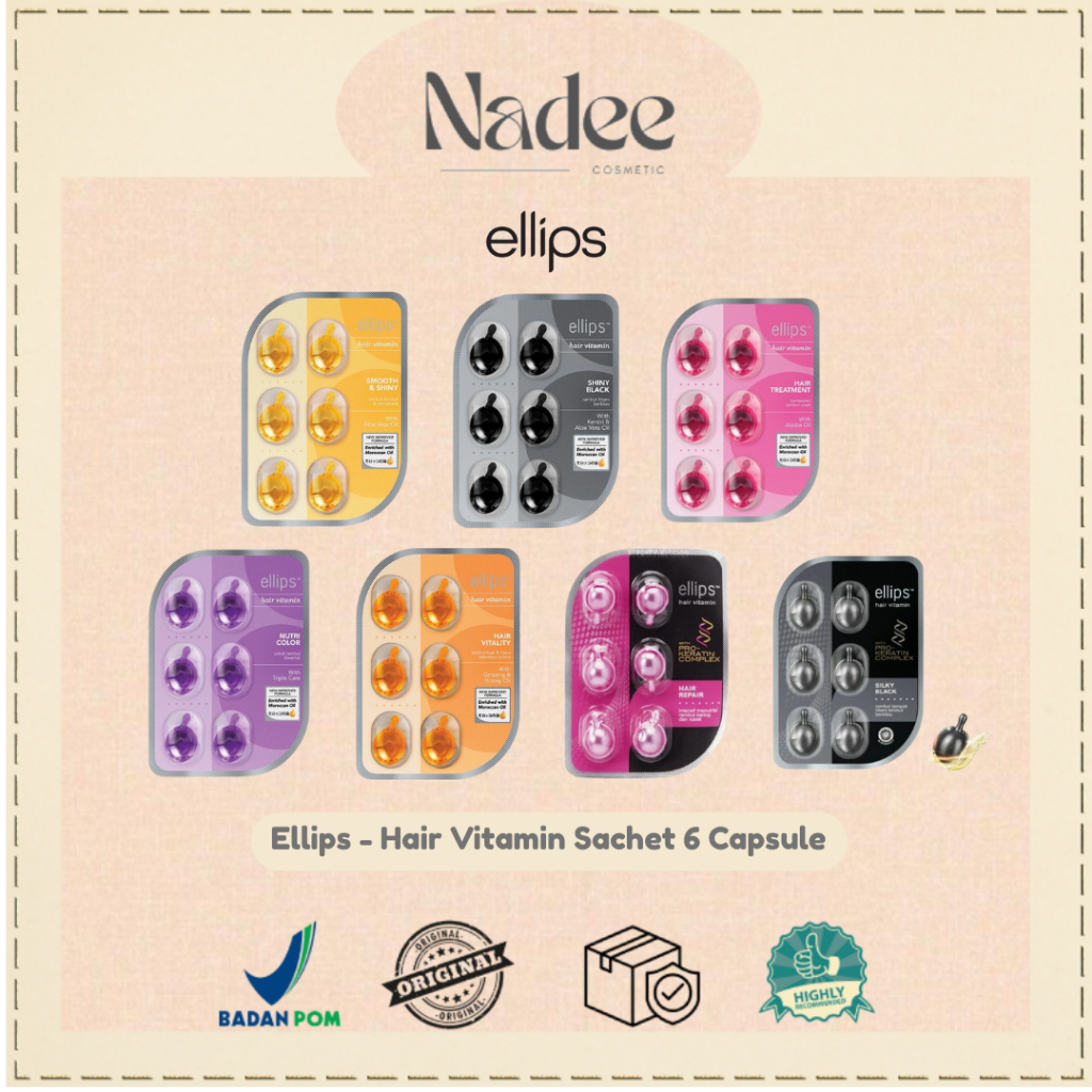 Jual ELLIPS Hair Vitamin Sachet isi 6 capsule - Vitamin Rambut ...