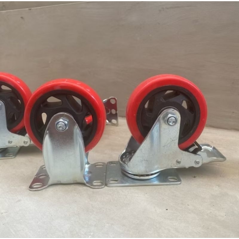 Jual Roda Trolley 4 Inch Paket 2 Hidup 2 Mati | Shopee Indonesia