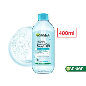 Garnier Micellar Cleansing Water 400ml Biru Pink Rose Biphase