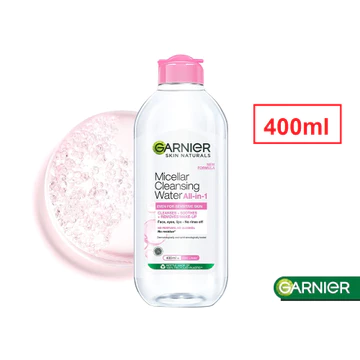 Garnier Micellar Cleansing Water 400ml Biru Pink Rose Biphase