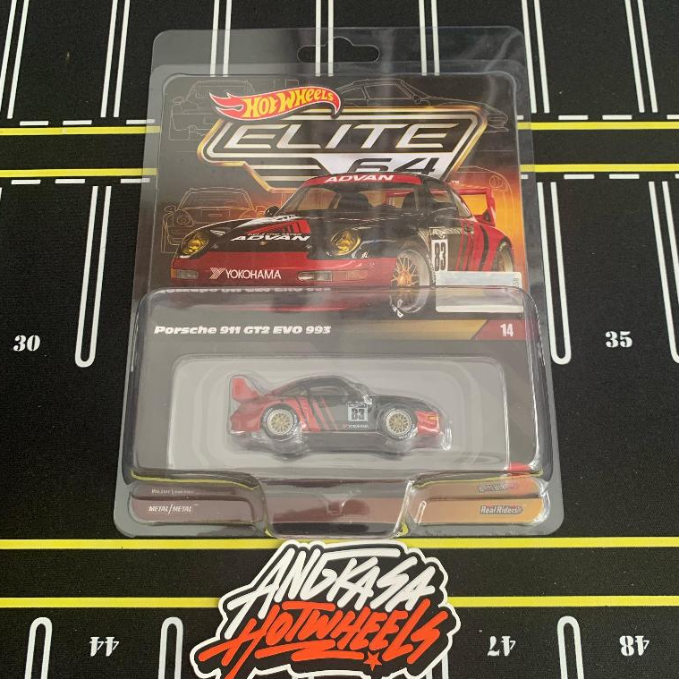 Hot Wheels Elite64 Porsche 911 GT2 Evo 993 1/64 Rossa - Modello 2025 Con Gomme