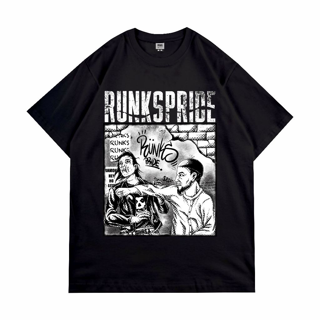 Runks Pride T-Shirt Reguler Cotton Combed 24s Sesat Black