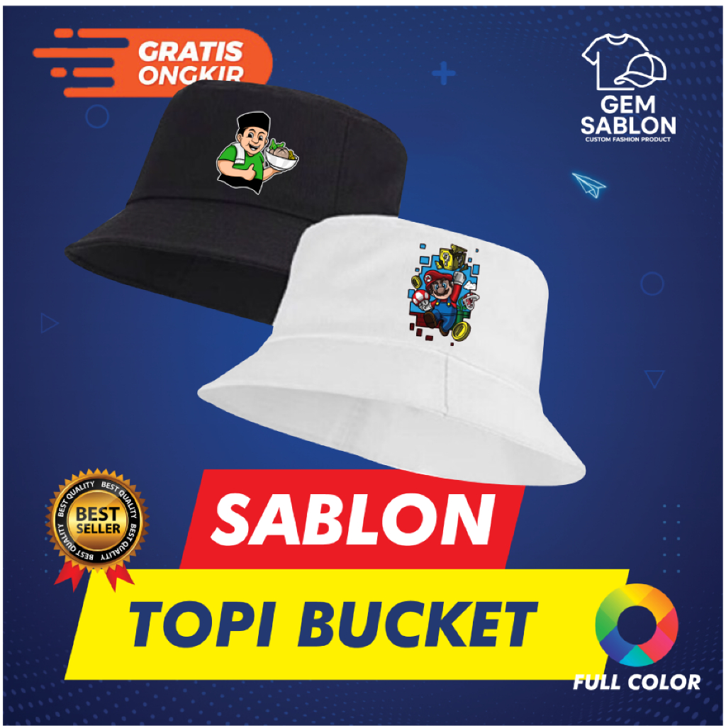 Jual CUSTOM TOPI BUCKET HAT BUNDAR TOPI MANCING DAN GUNUNG PRIA DAN ...