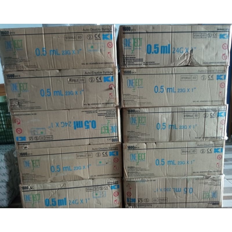 Jual Spuit One Ject 0.5ml / Syringe One Ject 0.5cc (per BOX) | Shopee ...