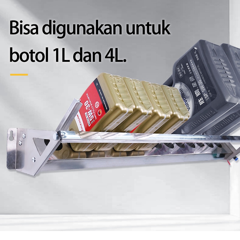 Jual Rak Botol Oli Dinding Bengkel Mobil Motor | Hemat Oli Sisa ...