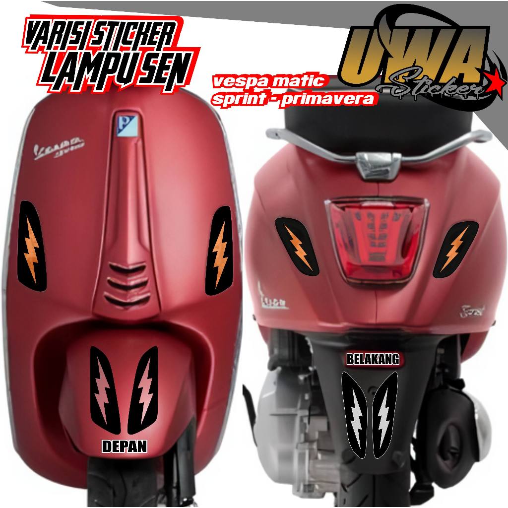 Jual K.259/Sticker Cutting Sen Vespa Matic Sprint Primavera/Striping ...