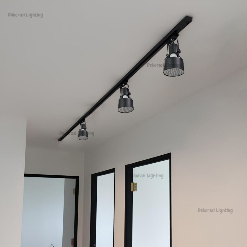 Jual Lampu sorot track spotlight par30 35w rell 2meter spot fiting e27 ...
