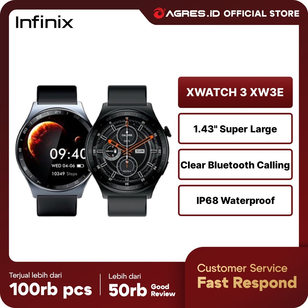 Jual INFINIX SMART WATCH XW3E XWATCH 3 WE BLACK GREY GARANSI RESMI ...