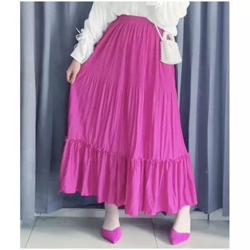 Rok Plisket Susun Mayung Skirt Ruffle Hyget Polos Premium Rok Wanita Anti Nerawang Korean Style