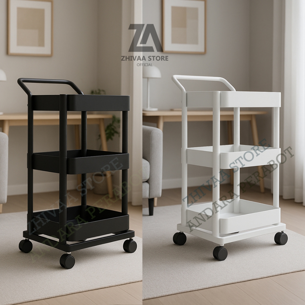 Jual Rak Troli Roda 3 Susun Rak Kamar Tidur / Rak Dorong Baju Bayi Rak ...