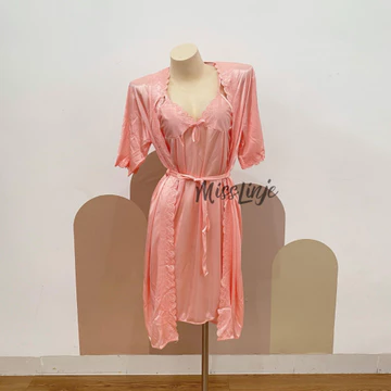 Miss Linje Baju Tidur Wanita Setelan Nightwear Kimono Satin Premium Bisa Buat Seserahan Kado