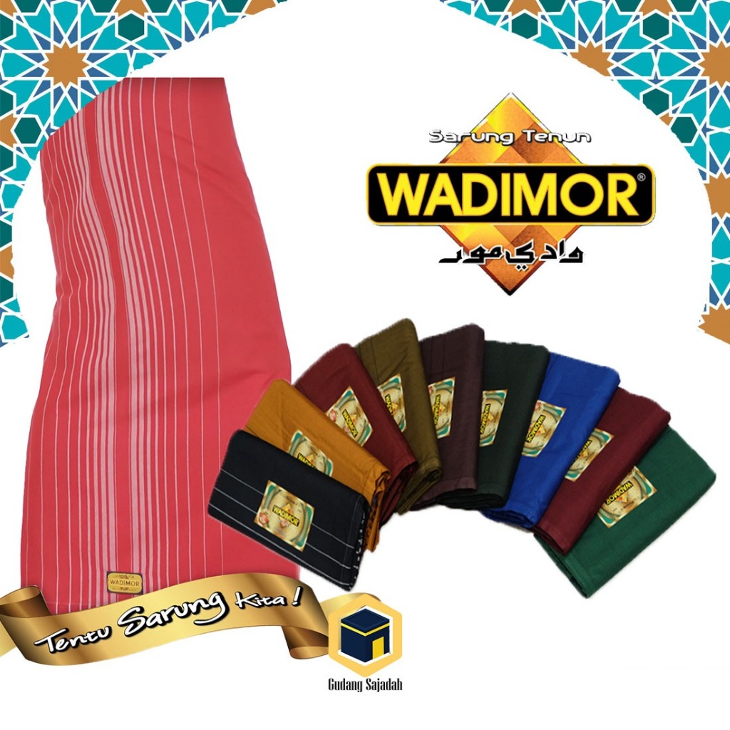 Sarung WADIMOR Polos FC Original Dewasa Klasik Elegan Warna Lengkap Sarung Pria Muslim Sholat