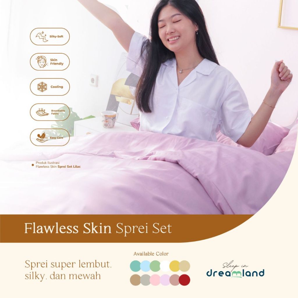 Jual SLEEP IN DREAMLAND | Flawless Skin Sprei Set | Microsilk Collagen ...