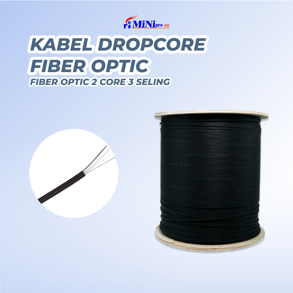 Jual Minipro Kabel Dropcore Fiber Optic 2 Core 3 Seling 1000M | Shopee ...