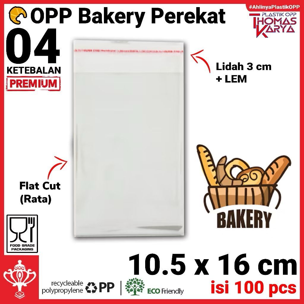 Jual Plastik OPP 10,5x16 TEBAL | Isi 100 | Kantong Bening | Kemasan ...