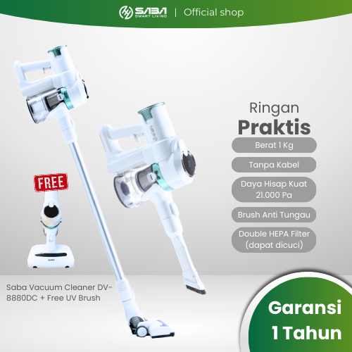 Jual Saba Smart Living Cordless Vacuum Multicyclone DV8880DC + UV ...
