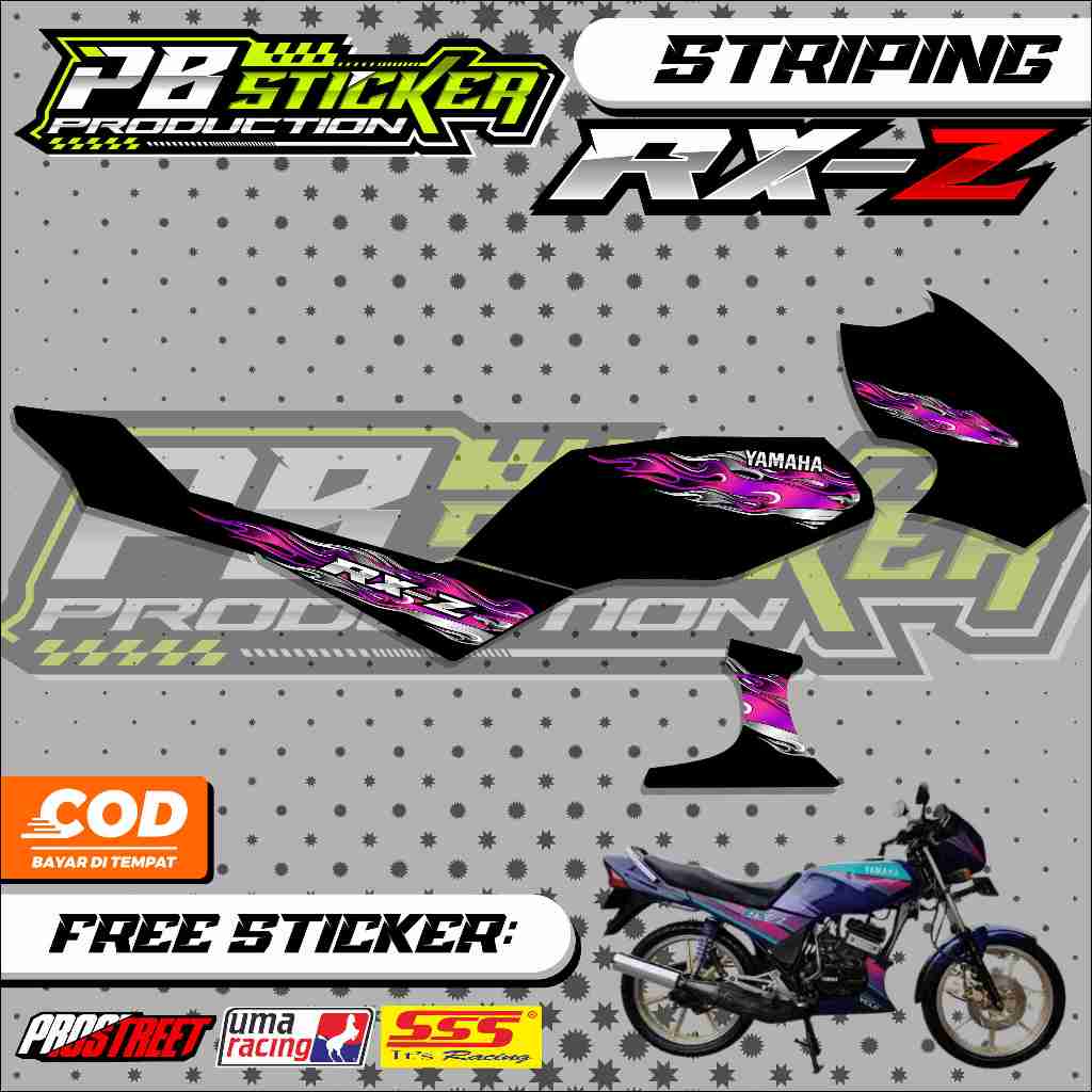 Jual STRIPING VARIASI YAMAHA RX-Z / STICKER LIST YAMAHA RX-Z MOTIF ...