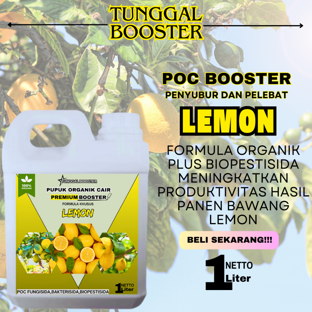 Jual POC Pupuk Organik Cair Tanaman Lemon Premium 1liter-Booster ...