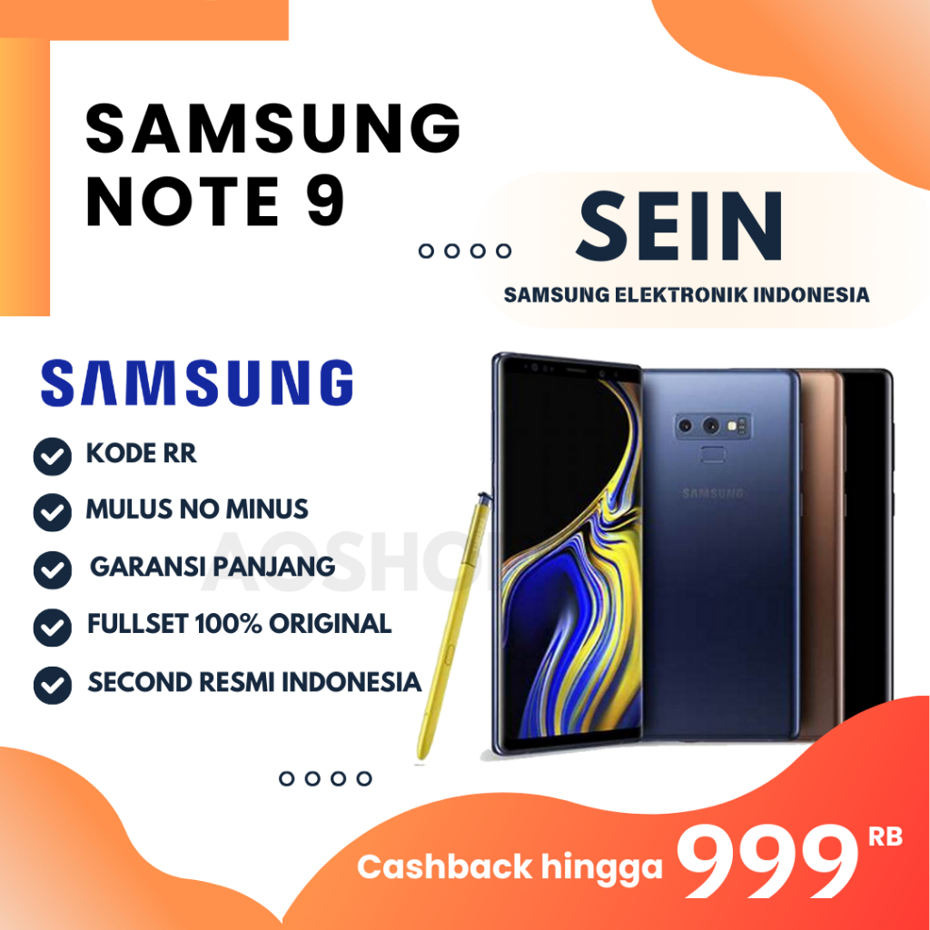 Samsung Note 9 SEIN ORIGINAL 128 GB Fullset RAM 6 GB Mulus Like New | Samsung note9